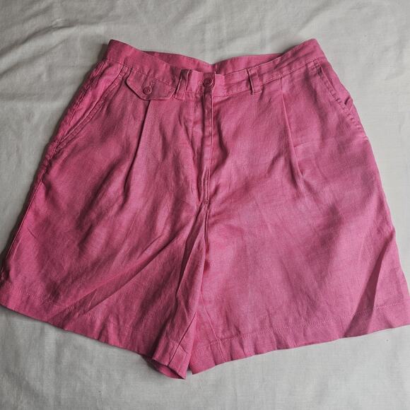 Ralph Lauren Pants - Ralph Lauren Women's Chino Shorts Hot Pink 8 Linen Coastal Summer Festival